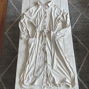 Off white button up dress
